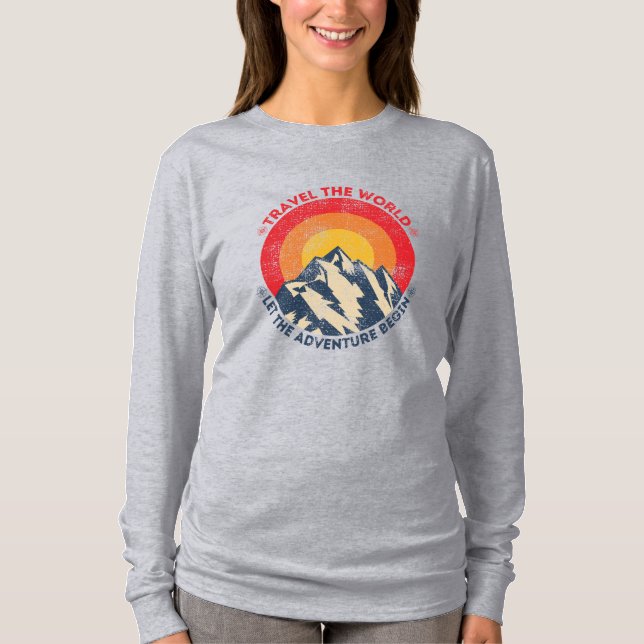 Reisen in die Welt ließ das Abenteuer beginnt Reis T-Shirt (Vorderseite)