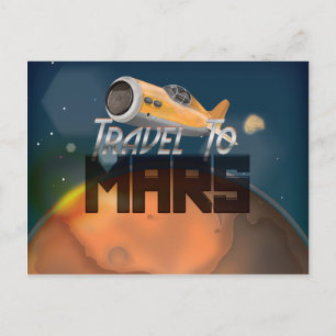 Reisen in Mars Postkarte