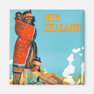 Reisen in neuseeländischem Vintage-Stil Magnet