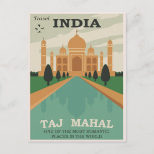 Reisen Indien Taj Mahal /Retro Postcard Postkarte
