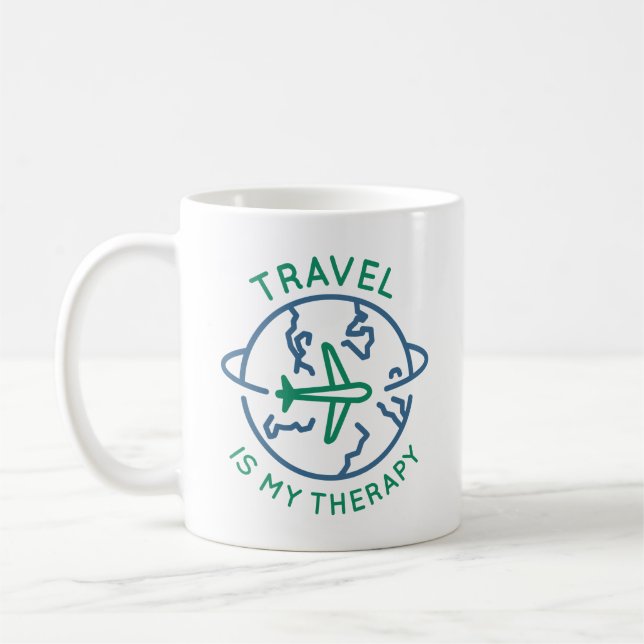 Reisen ist meine Therapie Kaffeetasse (Links)