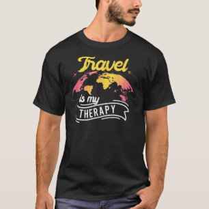 Reisen ist meine Therapie Reisende Funny Reisen Li T-Shirt