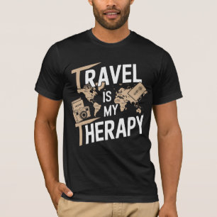 Reisen ist meine Therapie Statement Lustig für Bek T-Shirt