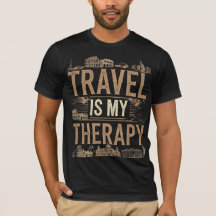 Reisen ist meine Therapie - Vintage-Reisender-Shir