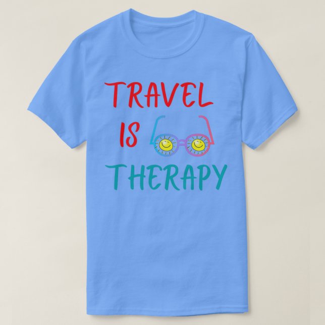 Reisen ist Therapie T-Shirt (Design vorne)