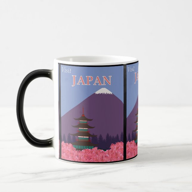 Reisen Japan Mount Fuji Verwandlungstasse (Links)