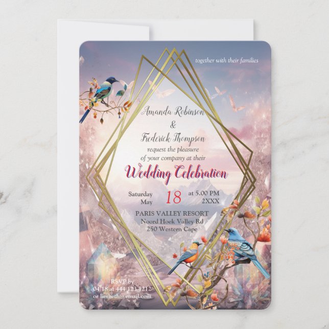 Reisen Kristalllandschaften unserer Welt Einladung (Vorderseite)