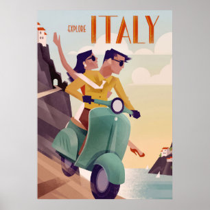 Reisen Kunst Entdecken Italien Poster