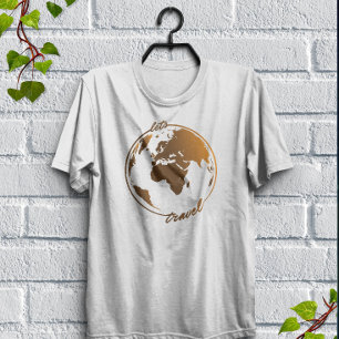 Reisen   Länge der Reise   Weltkarte T-Shirt