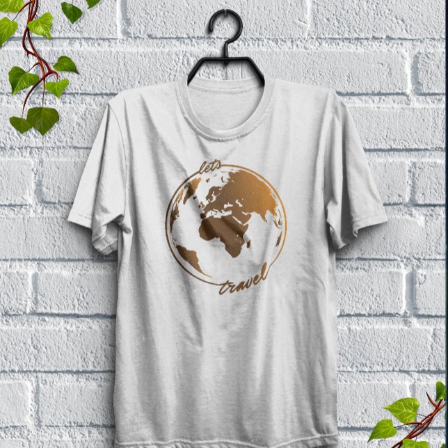 Reisen | Länge der Reise | Weltkarte T-Shirt (Von Creator hochgeladen)