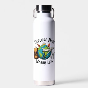 Reisen Mehr sehen Sie mehr fühlen Sie sich leben Trinkflasche