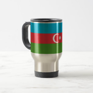 Reisen mit der Flagge Aserbaidschans Reisebecher