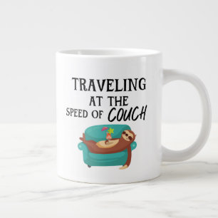 Reisen mit der Geschwindigkeit des Couchs - Funny  Jumbo-Tasse