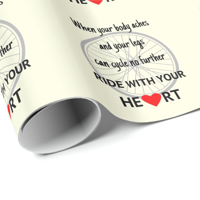 Reisen mit Ihrem Herzen inspirierend Geschenkpapier (Rolleneckpunkt)