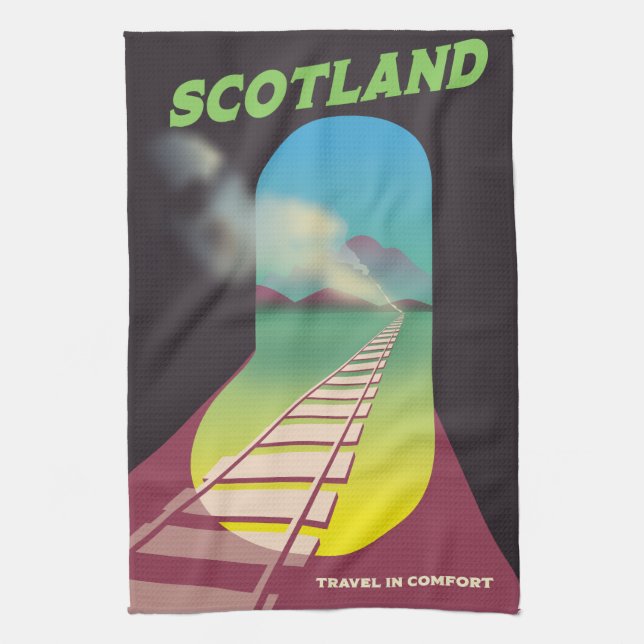 Reisen mit Komfort Schottland Geschirrtuch (Vertikal)