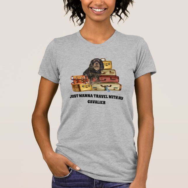 Reisen mit meinem Black and Tan Cavalier T-Shirt (Vorderseite)