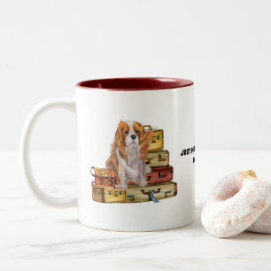 Reisen mit meinem Blenheim Cavalier King Charles  Zweifarbige Tasse