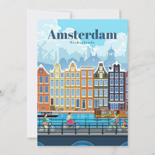 Reisen nach Amsterdam Save The Date (Vorderseite)