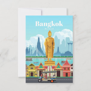 Reisen nach Bangkok RSVP Karte