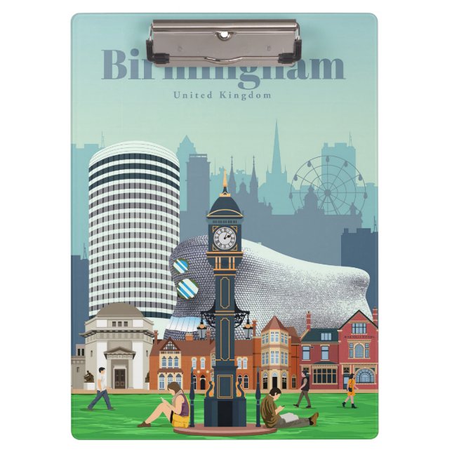 Reisen nach Birmingham Art Klemmbrett (Vorderseite)