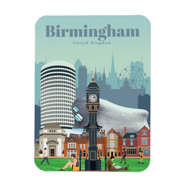 Reisen nach Birmingham Art Magnet (Vertikal)
