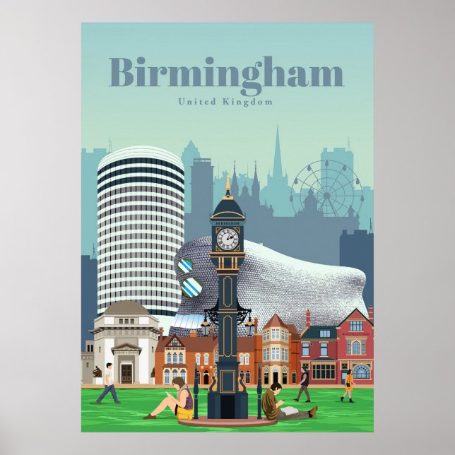 Reisen nach Birmingham Art Poster (Vorne)