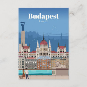 Reisen nach Budapest Kunst Begleitkarte