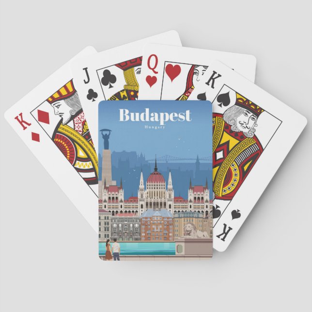 Reisen nach Budapest Kunst Spielkarten (Rückseite)