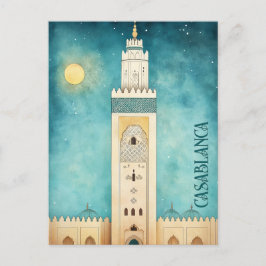Reisen nach Casablanca Marokko Postkarte