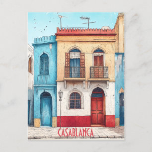 Reisen nach Casablanca Marokko Postkarte