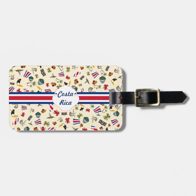 Reisen nach Costa Rico, um zu erkunden Gepäckanhänger (Vorderseite horizontal)