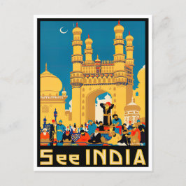 Reisen nach Indien Postkarte