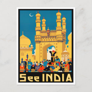 Reisen nach Indien Postkarte