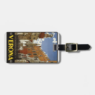 Reisen nach Italien - Verona Vintage Poster Gepäckanhänger