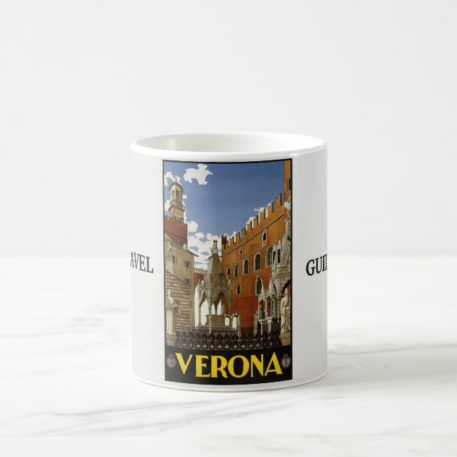 Reisen nach Italien - Verona Vintage Poster Kaffeetasse (Mittel)