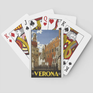 Reisen nach Italien - Verona Vintage Poster Spielkarten