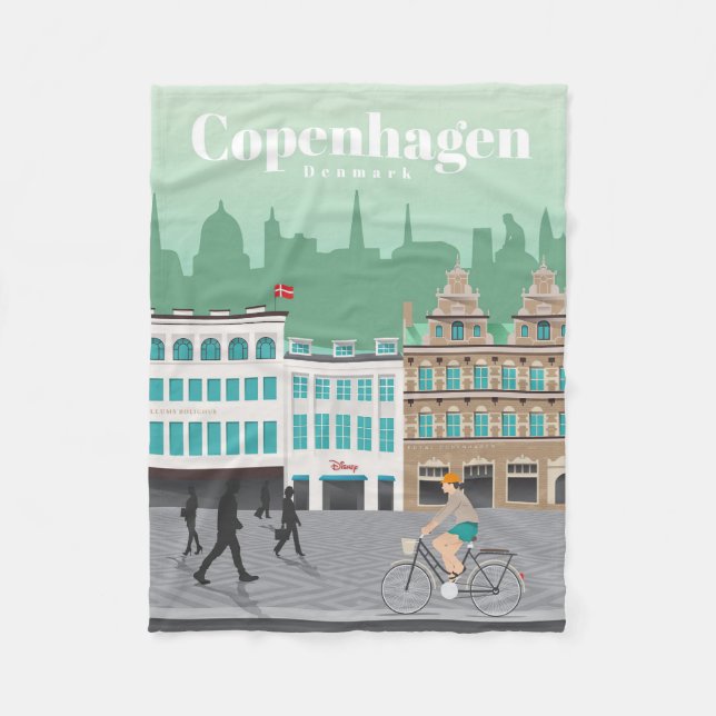 Reisen nach Kopenhagen Fleecedecke (Vorderseite)