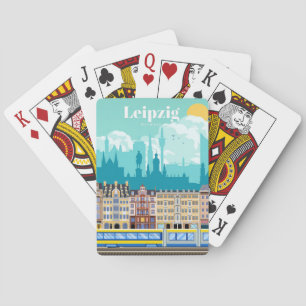 Reisen nach Leipzig Deutschland Spielkarten