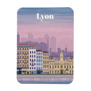 Reisen nach Lyon Frankreich Magnet