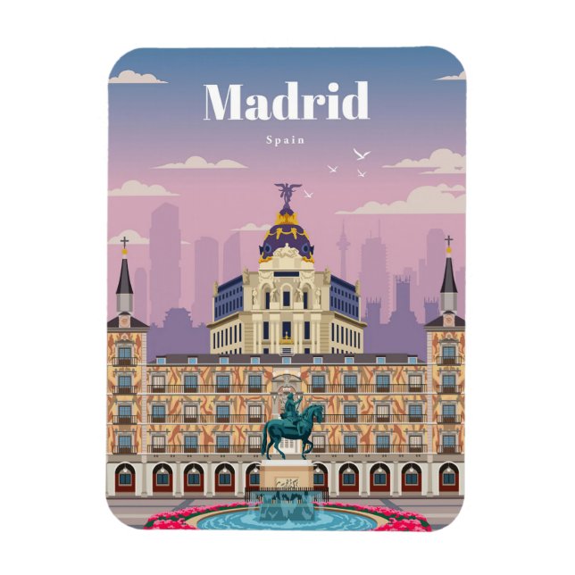 Reisen nach Madrid Spanien Magnet (Vertikal)