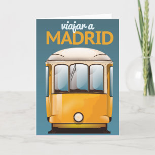Reisen nach Madrid Vintages Urlaubsplaner Feiertagskarte