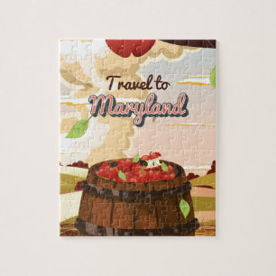 Reisen nach Maryland Reiseplakat Puzzle