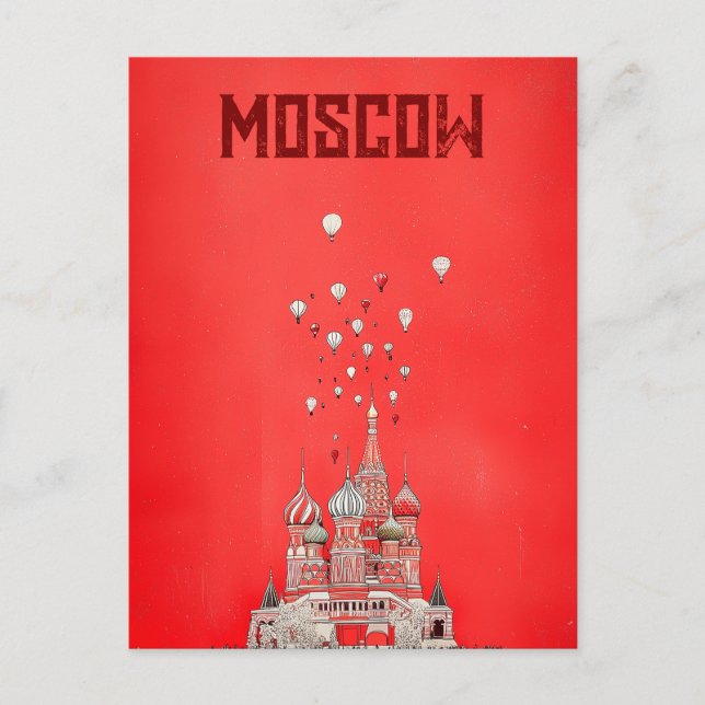 Reisen nach Moskau Russland Postkarte (Vorderseite)