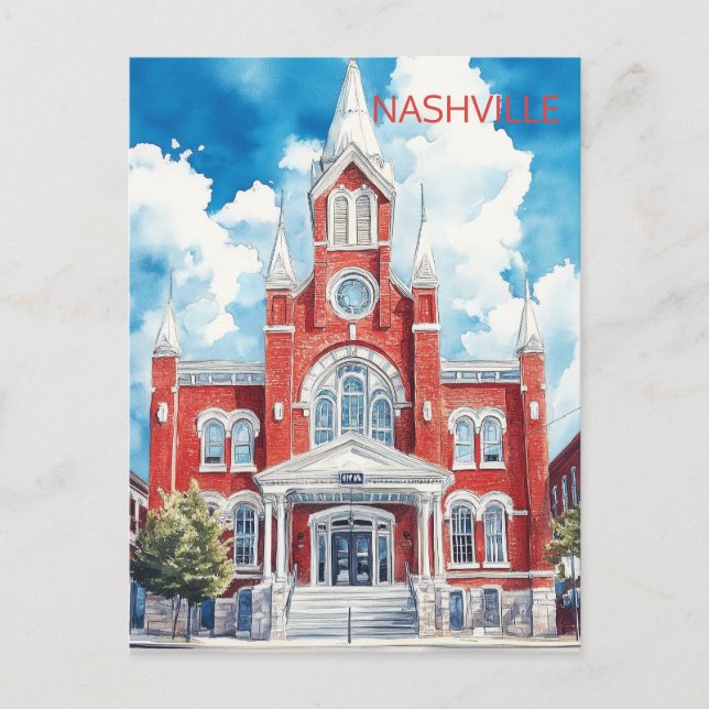 Reisen nach Nashville Tennessee Postkarte (Vorderseite)