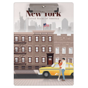Reisen nach New York City Klemmbrett