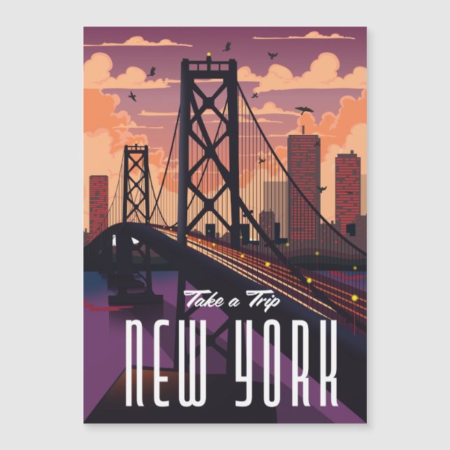 Reisen nach New York Magnetkarte (Vorderseite)