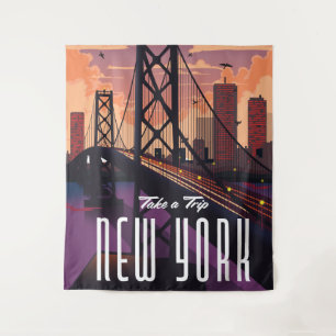Reisen nach New York Wandteppich
