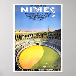 Reisen nach Nimes France Poster