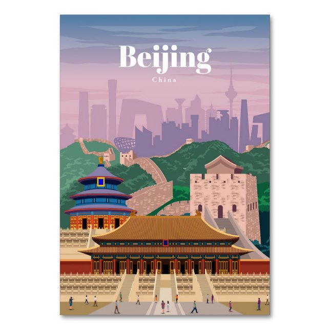 Reisen nach Peking China Tischnummer (Vorderseite)