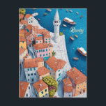 Reisen nach Rovinj Kroatien Postkarte<br><div class="desc">Diese Reisepostkarte zeigt eine von der Stadt Rovinj inspirierte Abbildung. Diese Postkarte ist ideal für Reisende,  die Rovinj besuchen wollen,  oder für diejenigen,  die Rovinj bereist haben und eine Postkarte an ihre Familie oder Freunde schicken.</div>